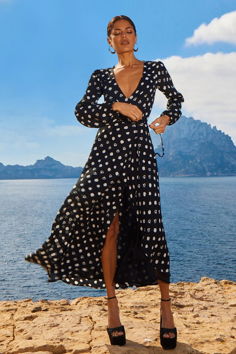 Jagger Maxi Dress In Painted Dot